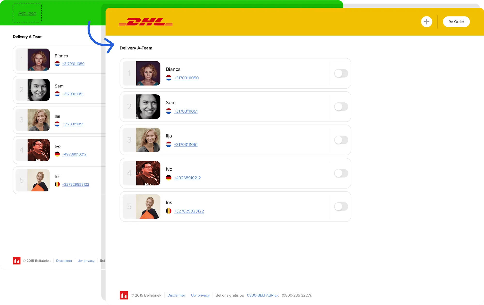 Thuisadres van collega