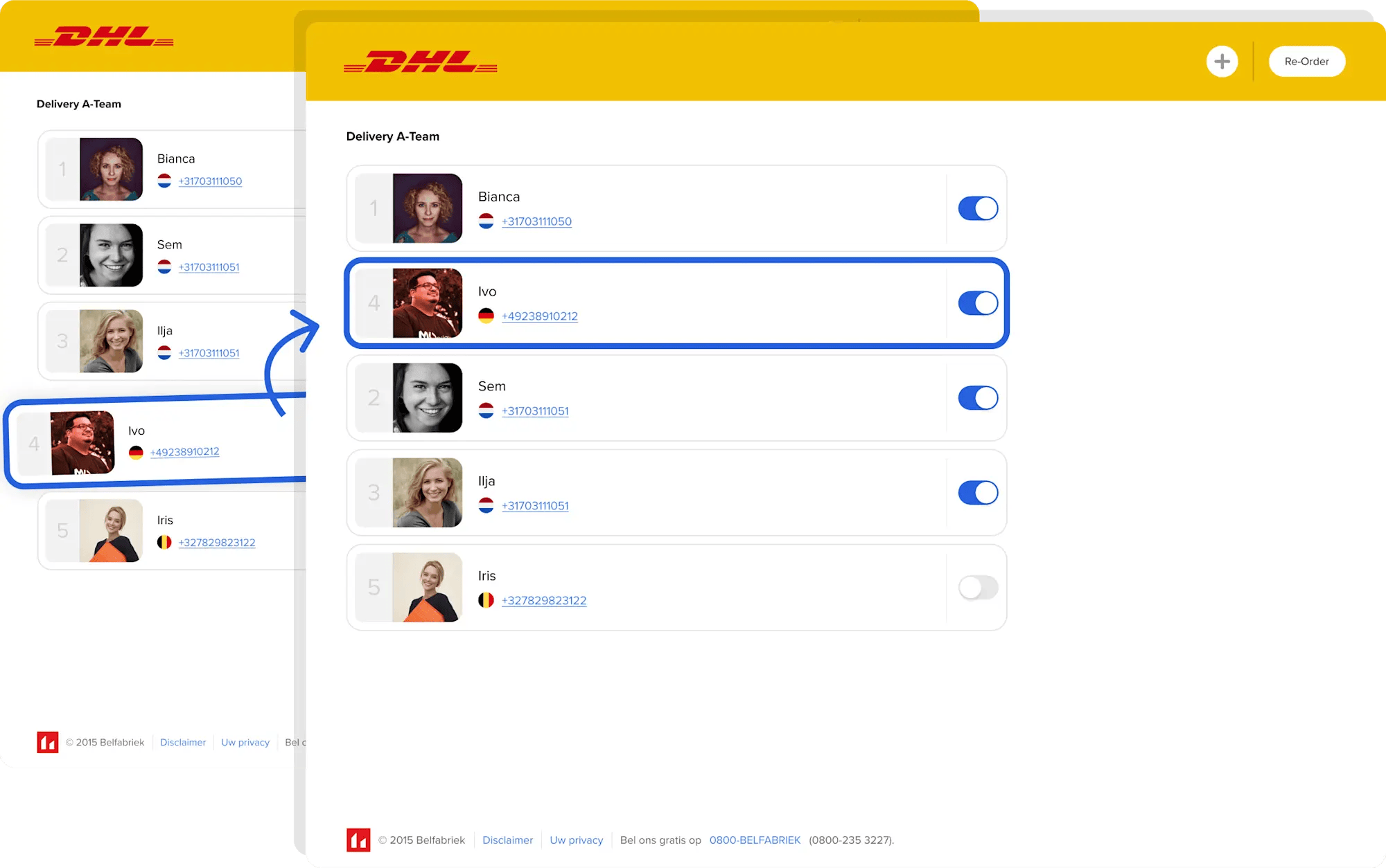 Thuisadres van collega